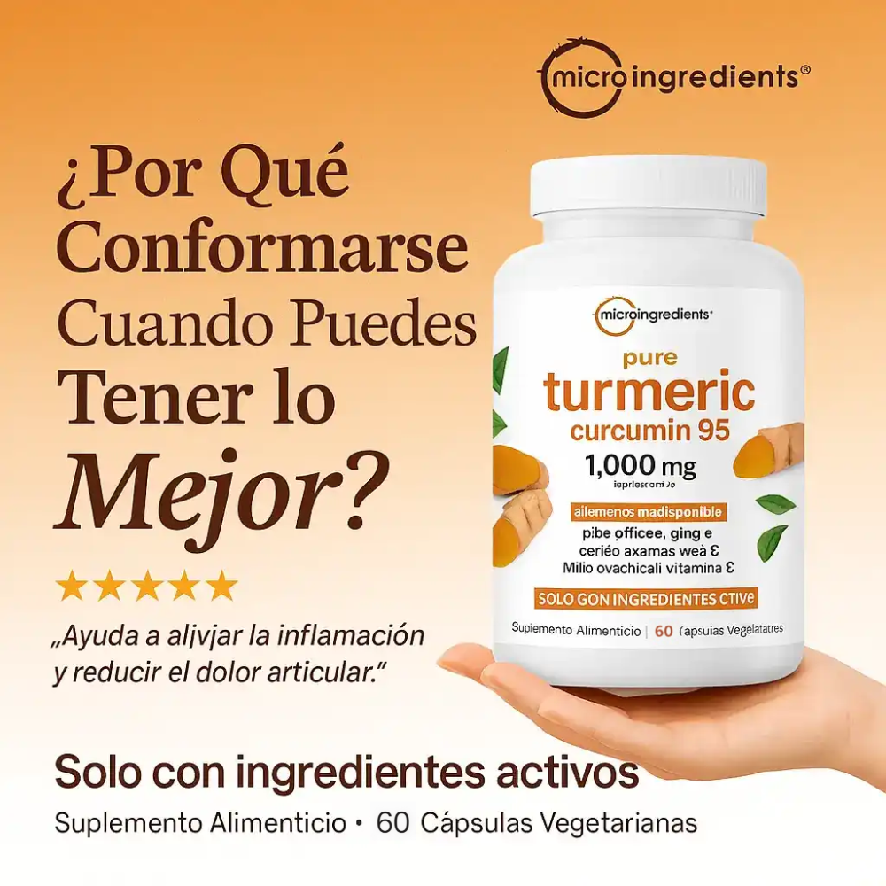 🌟Turmeric Curcumin Microingredients™ — Cúrcuma Premium Importada para Energía y Bienestar Diario🌞🌿 + ENVIO GRATIS 🎁