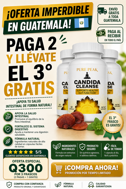 🌿💛Candida Cleanse Apoya tu bienestar y siéntete mejor cada día - Q150! + ENVÍO GRATIS