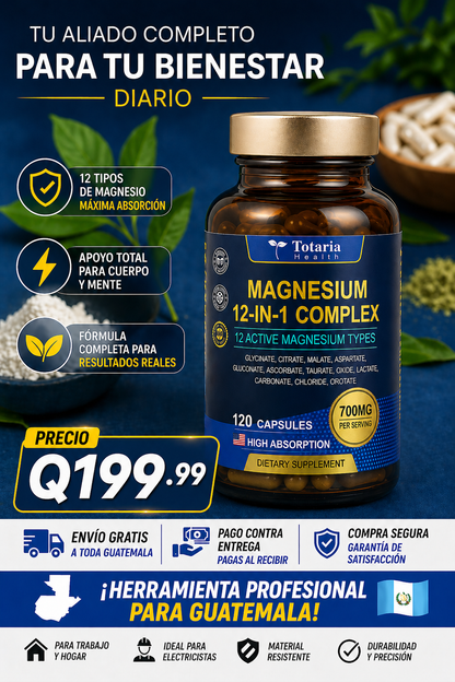 🌙 MAGNESIUM 12 EN 1 COMPLEX | Q199.99! + ENVIO GRATIS 🛻