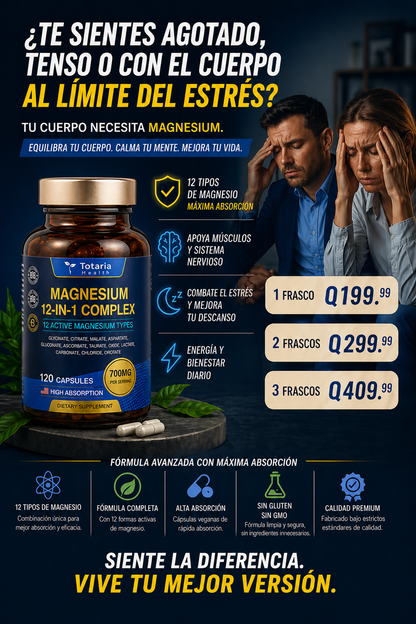 🌙 MAGNESIUM 12 EN 1 COMPLEX | Q199.99! + ENVIO GRATIS 🛻