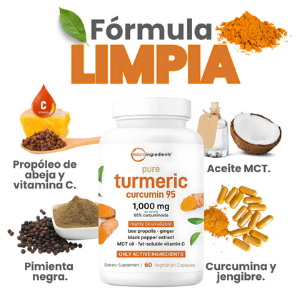 🌟Turmeric Curcumin Microingredients™ — Cúrcuma Premium Importada para Energía y Bienestar Diario🌞🌿 + ENVIO GRATIS 🎁