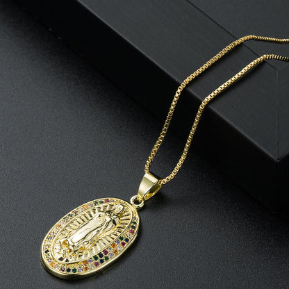 💯 ¡ENVÍO GRATIS! ❕❗ Collar Virgen María Oro 18K