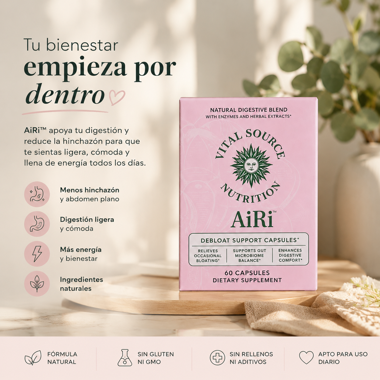 "AiRi™ Debloat — Abdomen Plano en 9 Días"